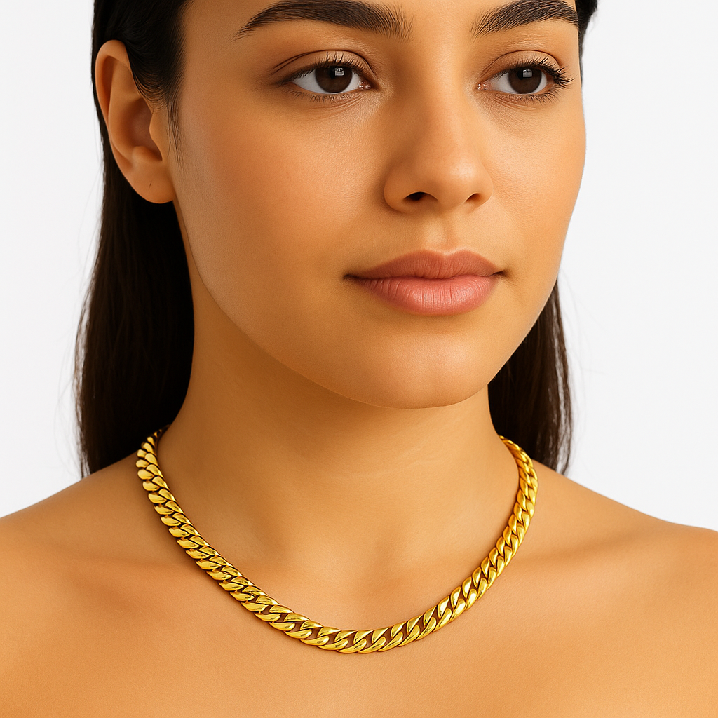 Gold-Tone Chain Necklacs