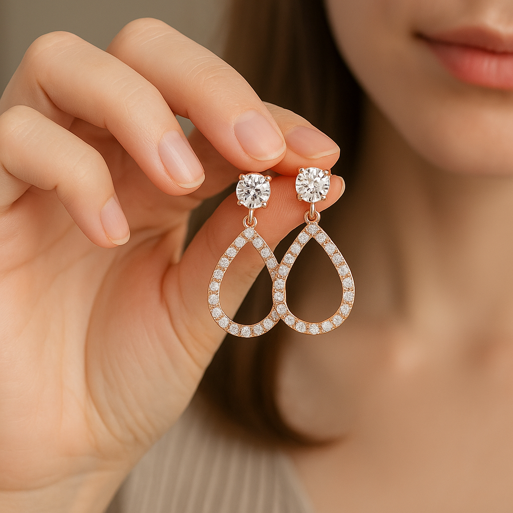 Diamond Drop Earrings