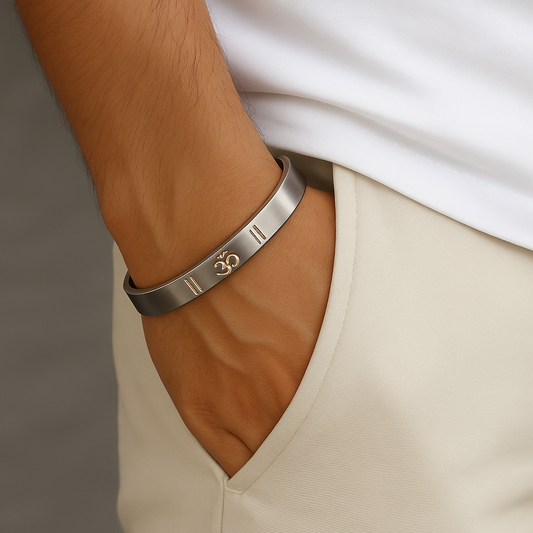 Silver Steel OM Bracelet