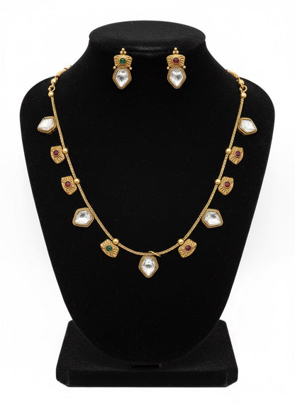 The 'Apsara' Grandeur: Handcrafted Pendent Set