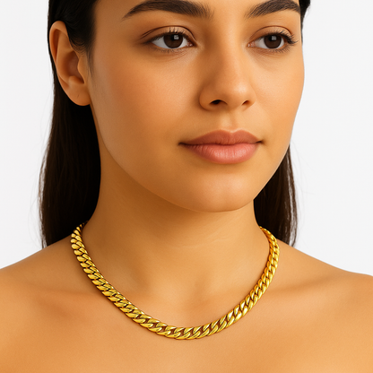 Gold-Tone Chain Necklacs