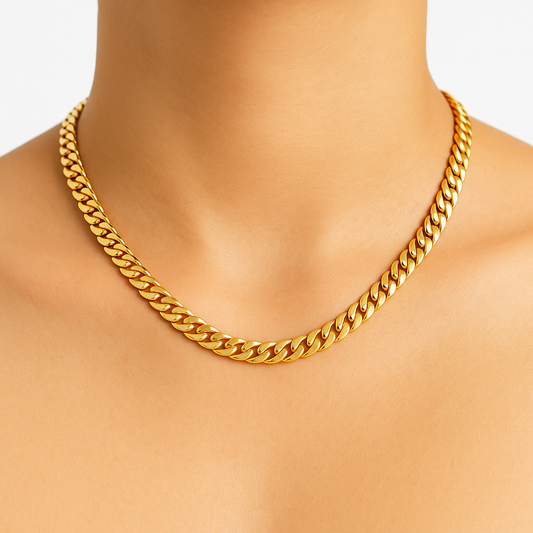 Gold-Tone Chain Necklacs