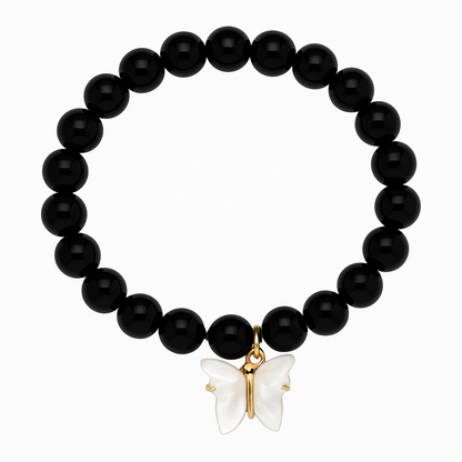 Elegant Black Bead Bracelet